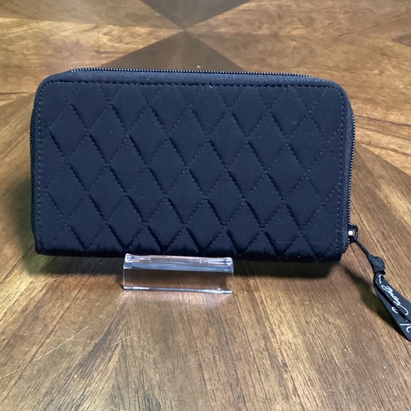 Vera Bradley Quilted Black Wallet - Picture 3 of 4